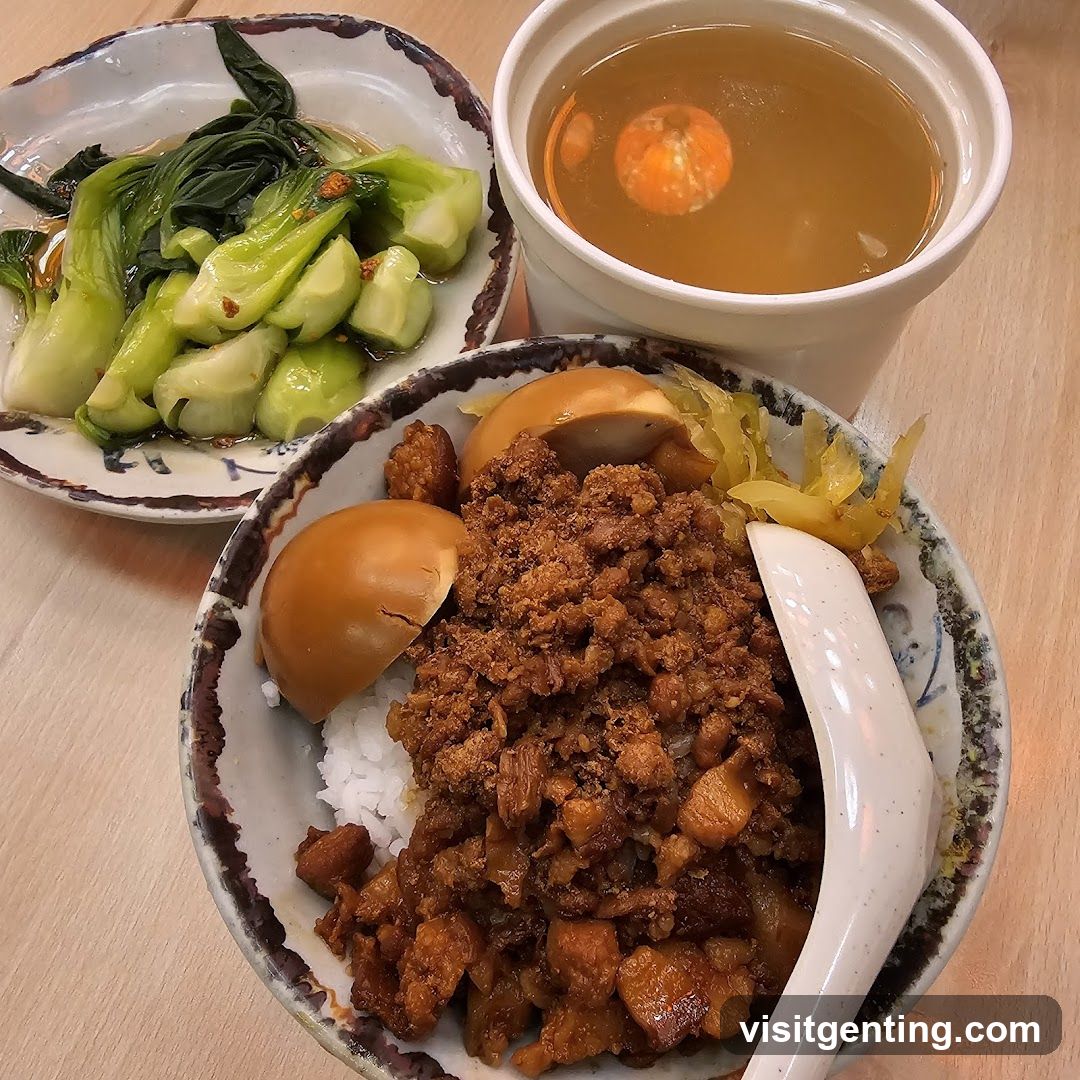 Braised Pork Rice with Side Dishes