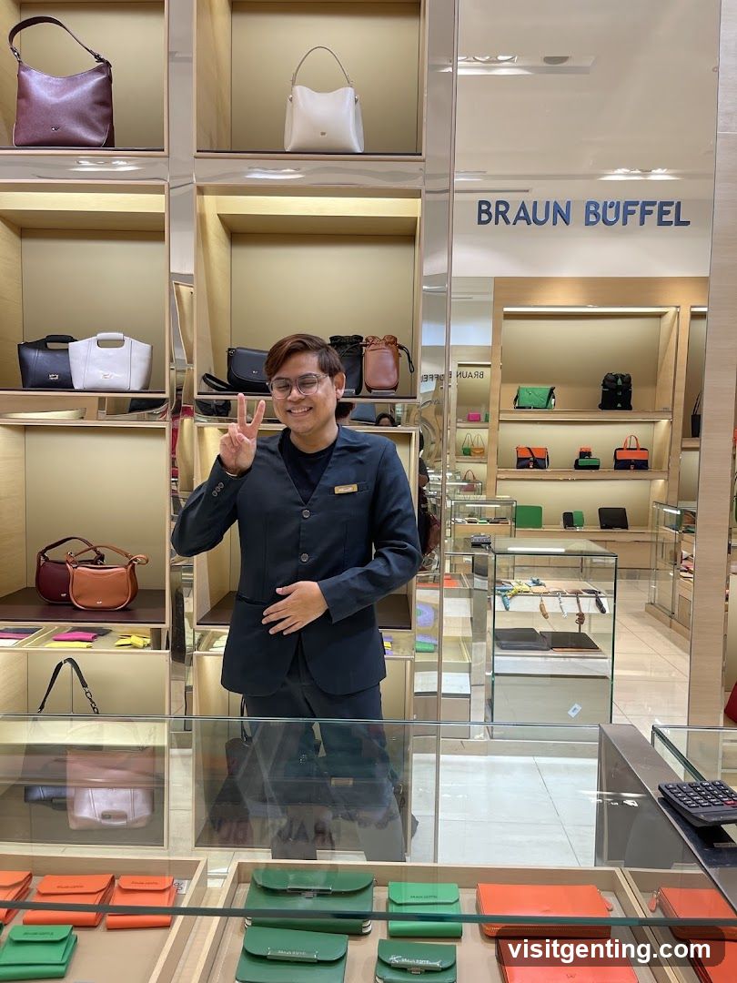 Man Posing in a Braun Buffel Store