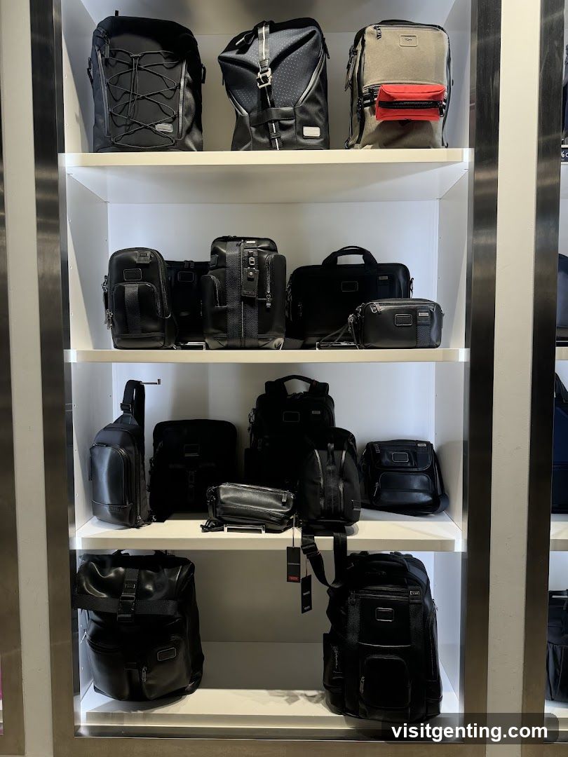 Display of Tumi Bags