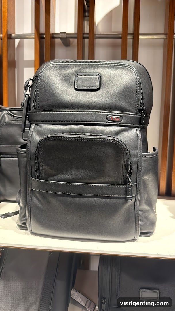 Black Leather Backpack
