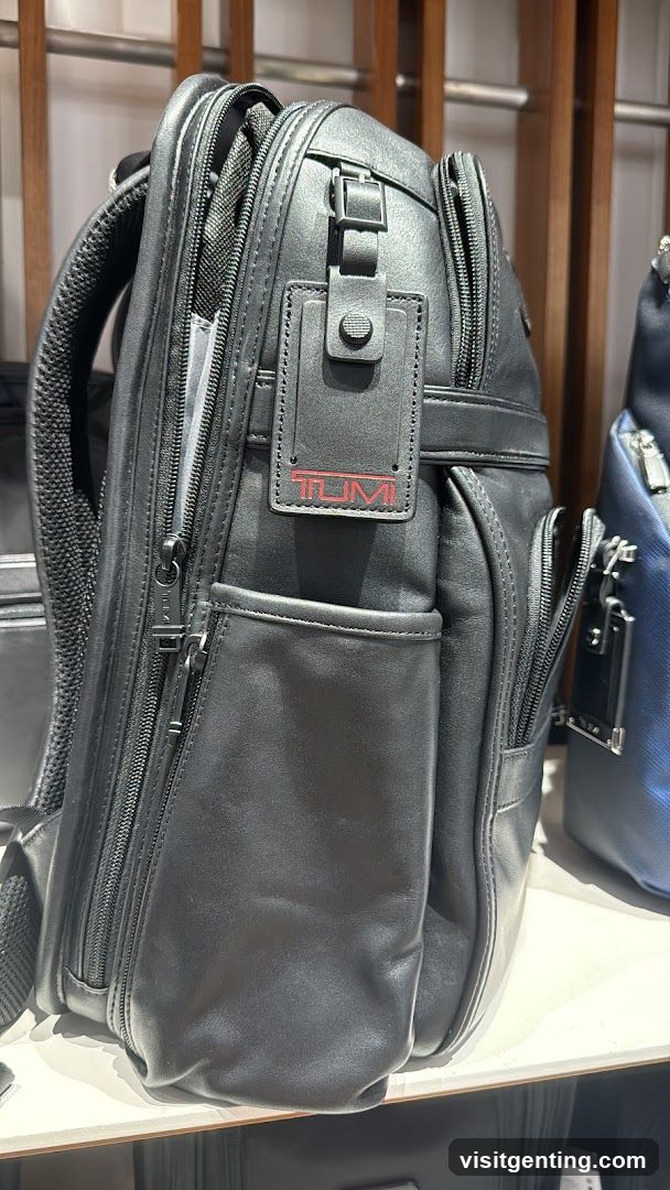 Black Leather Backpack