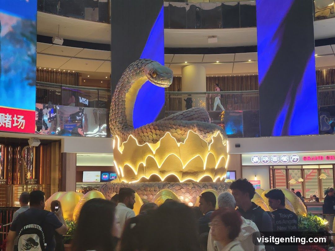 Mall Interior with Snake Sculpture