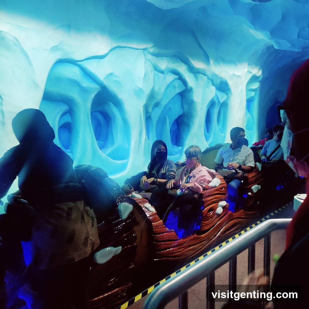 People on a ride in an ice cave