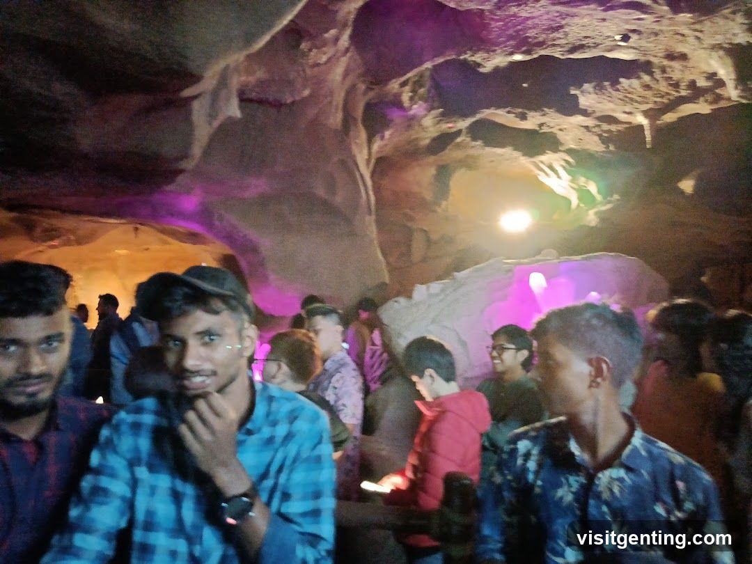 Cave Interior with Visitors
