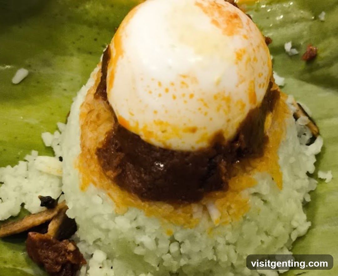 Nasi Lemak with Hard-Boiled Egg