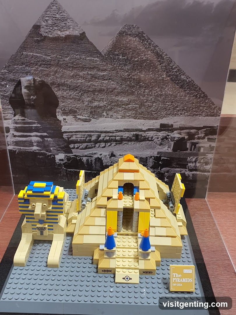 Lego Pyramids of Giza Display