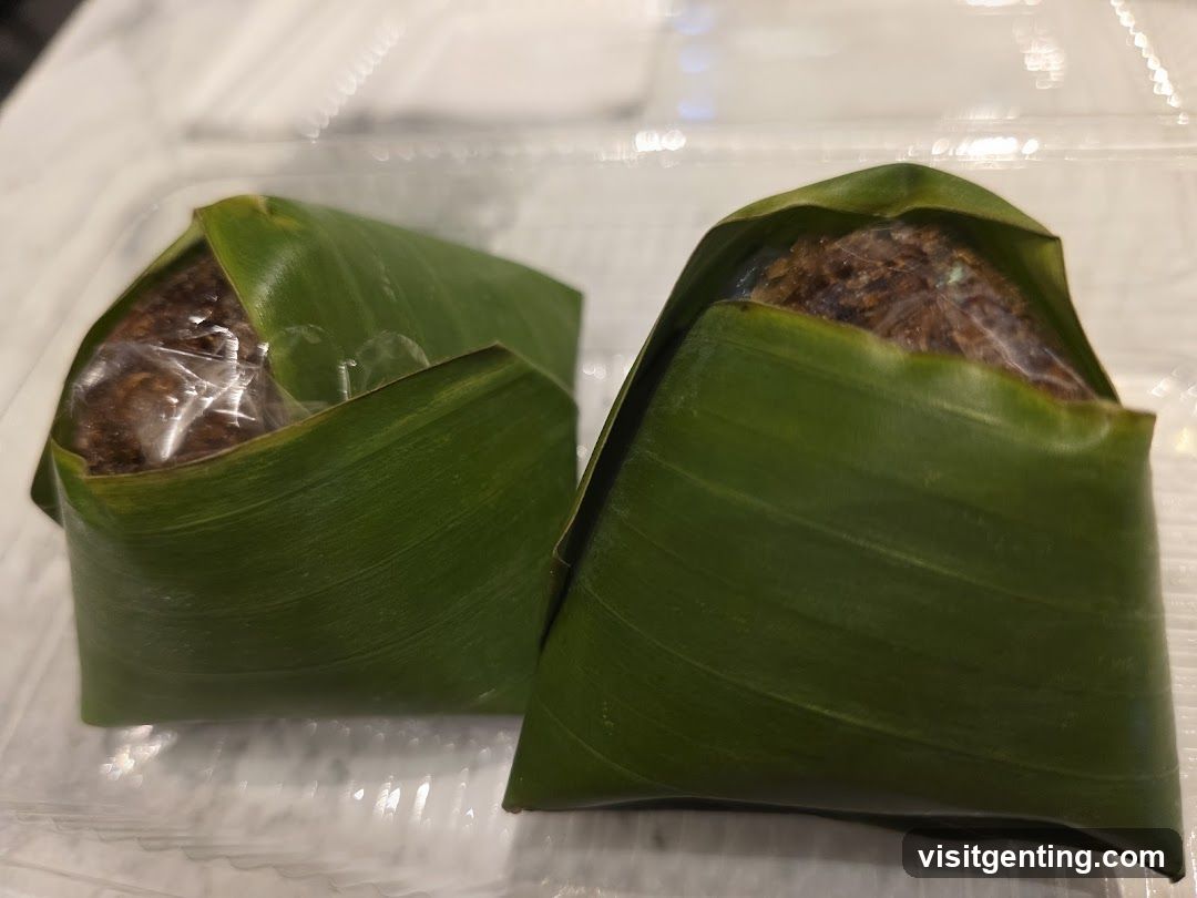 Food wrapped in banana leaves