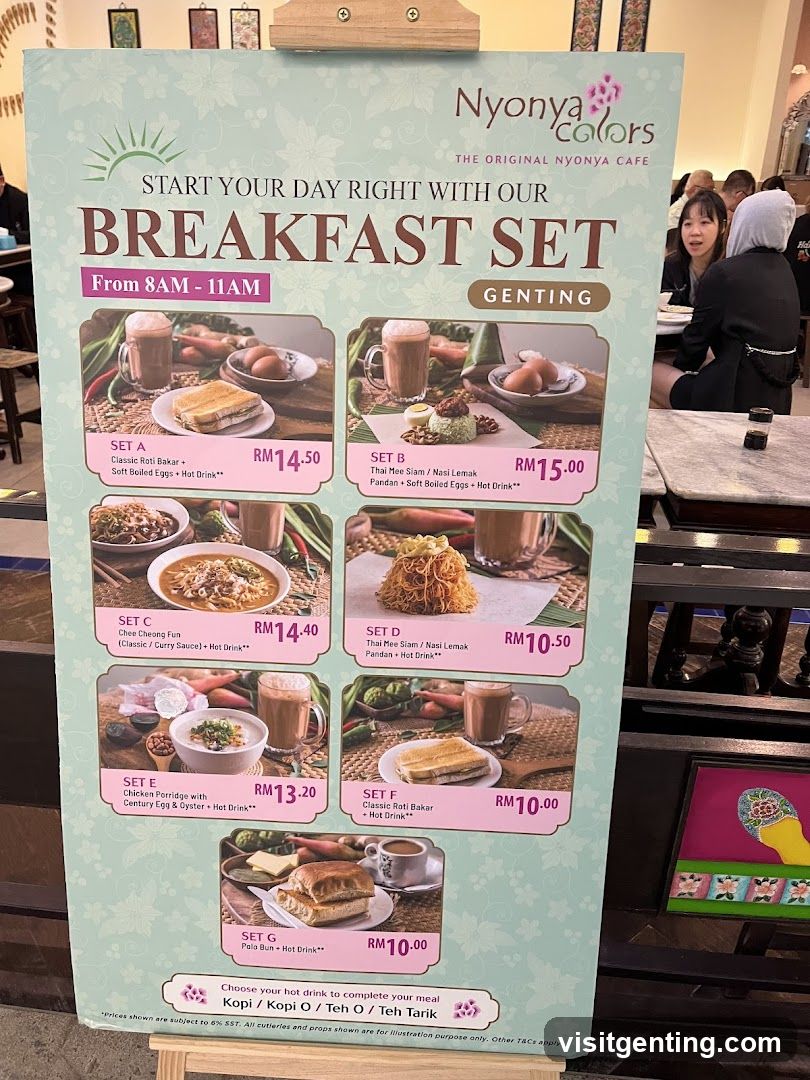 Nyonya Colors Breakfast Set Menu