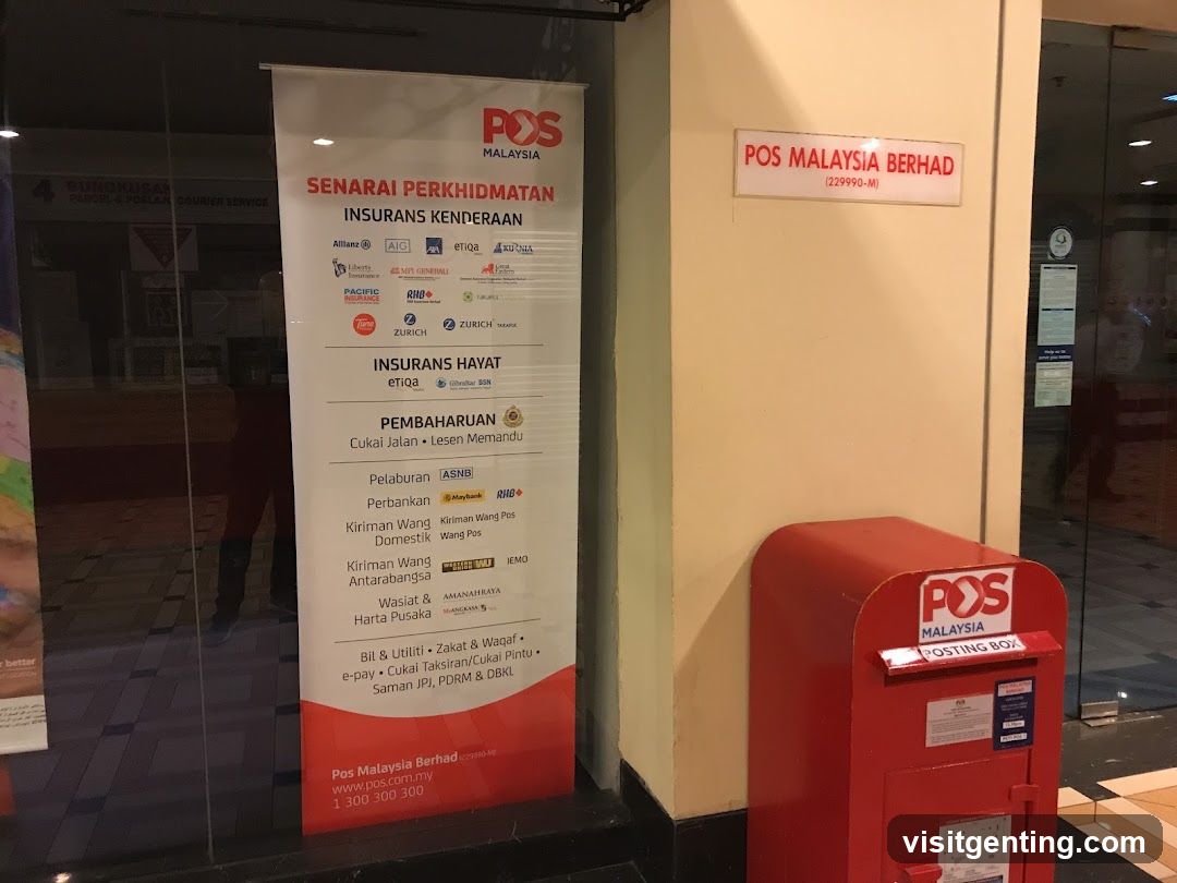 Pos Malaysia Services Banner and Mailbox