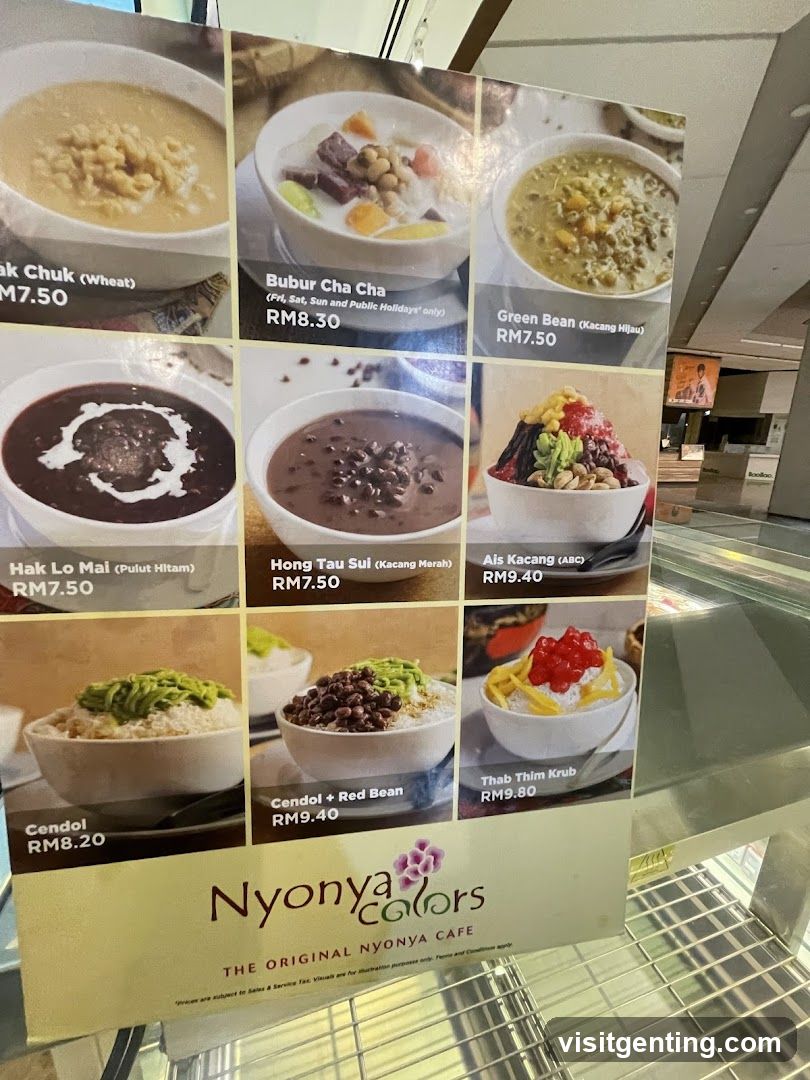 Nyonya Colors Menu