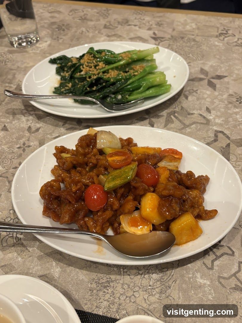 Sweet and Sour Pork and Stir-Fried Greens