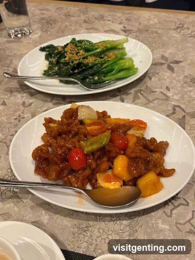 Sweet and Sour Pork and Stir-fried Greens