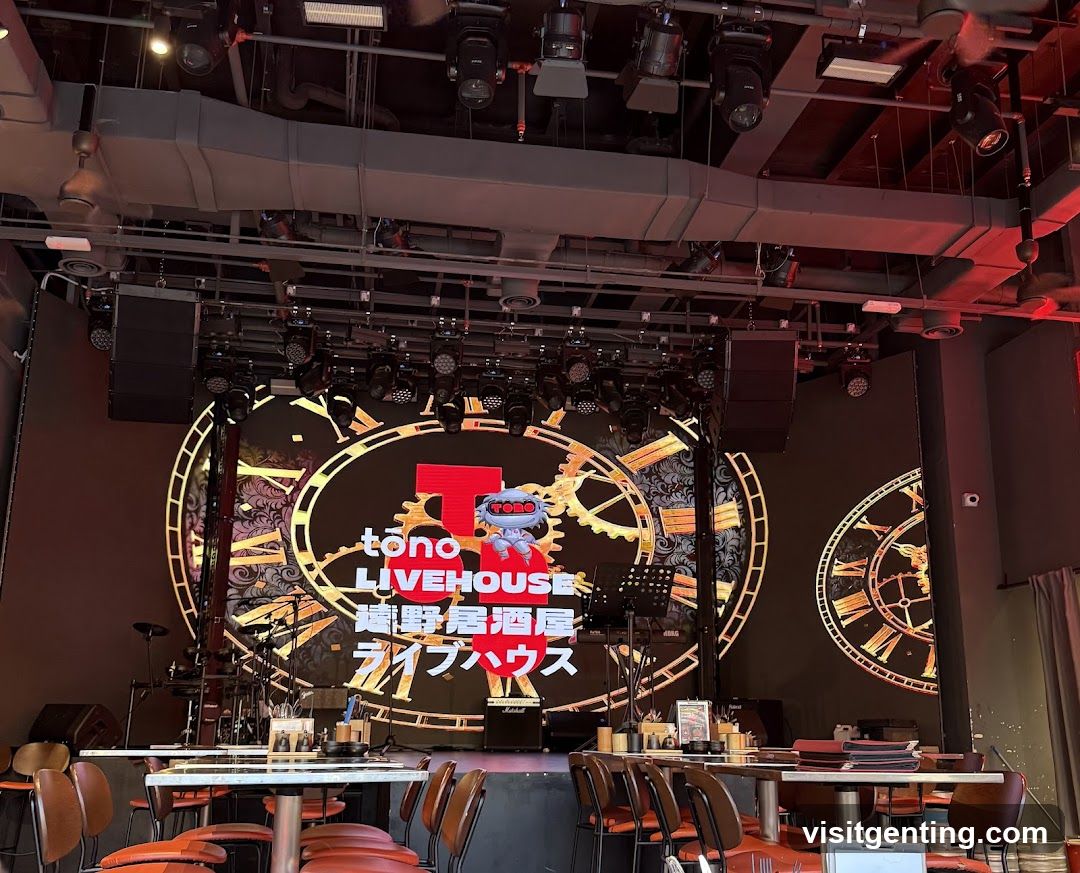 Livehouse Stage with Clock Decor