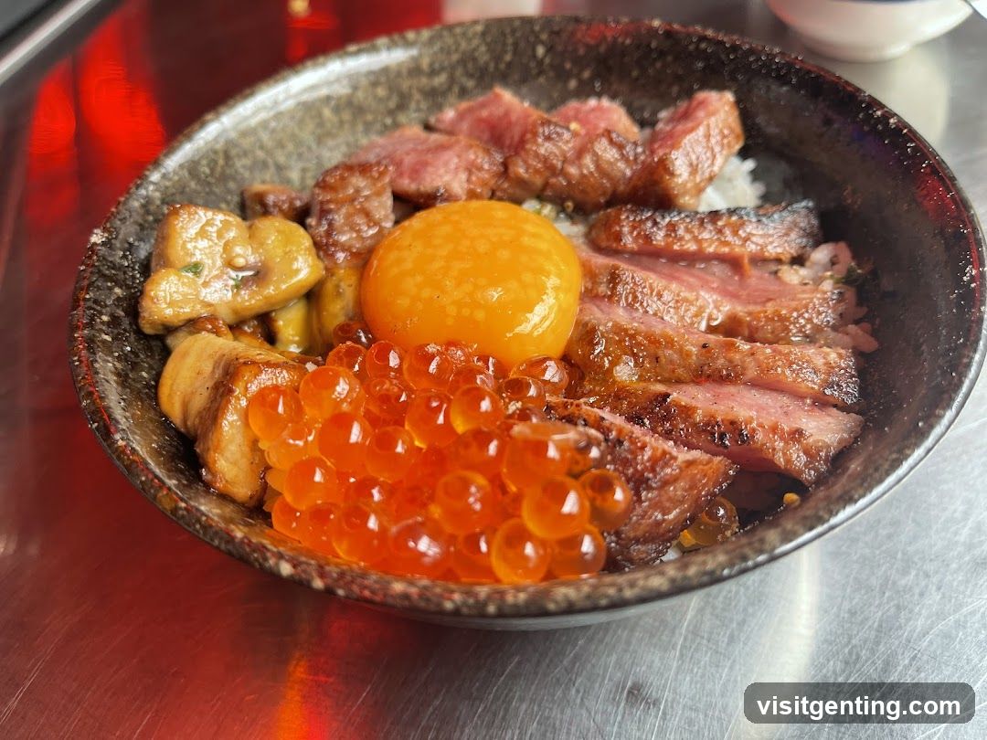 Beef and Ikura Donburi