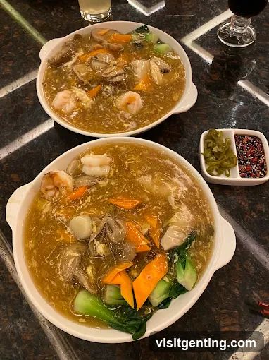 Two bowls of noodle soup