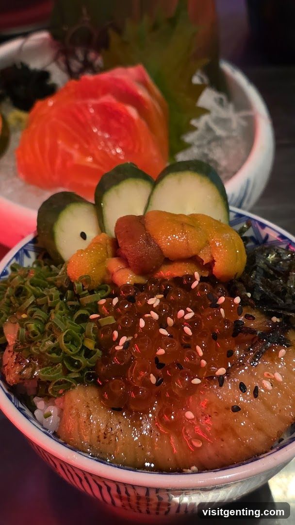Sashimi and Uni Donburi