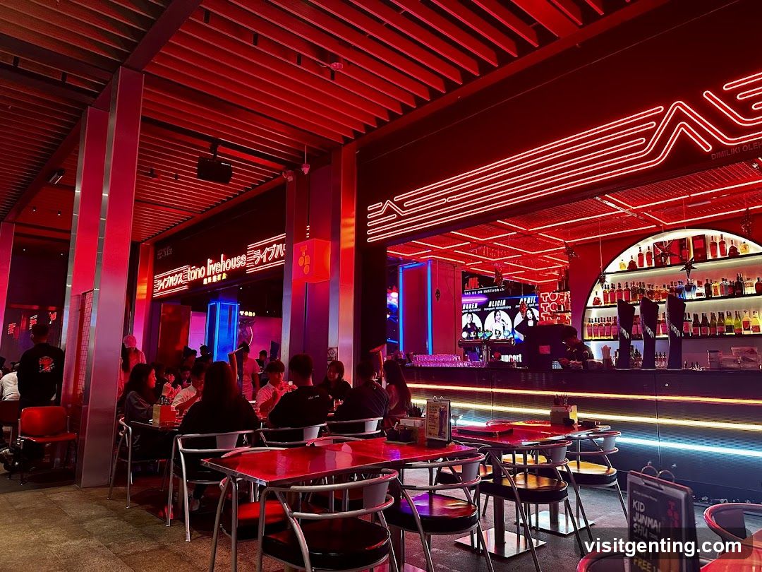 Vibrant Neon-Lit Bar and Livehouse