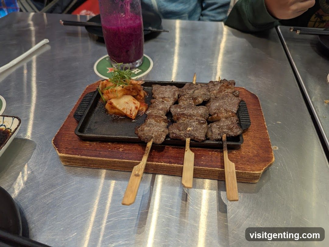 Skewered Beef and Kimchi