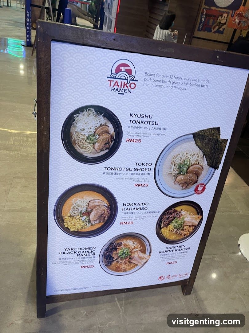 TAIKO RAMEN Menu
