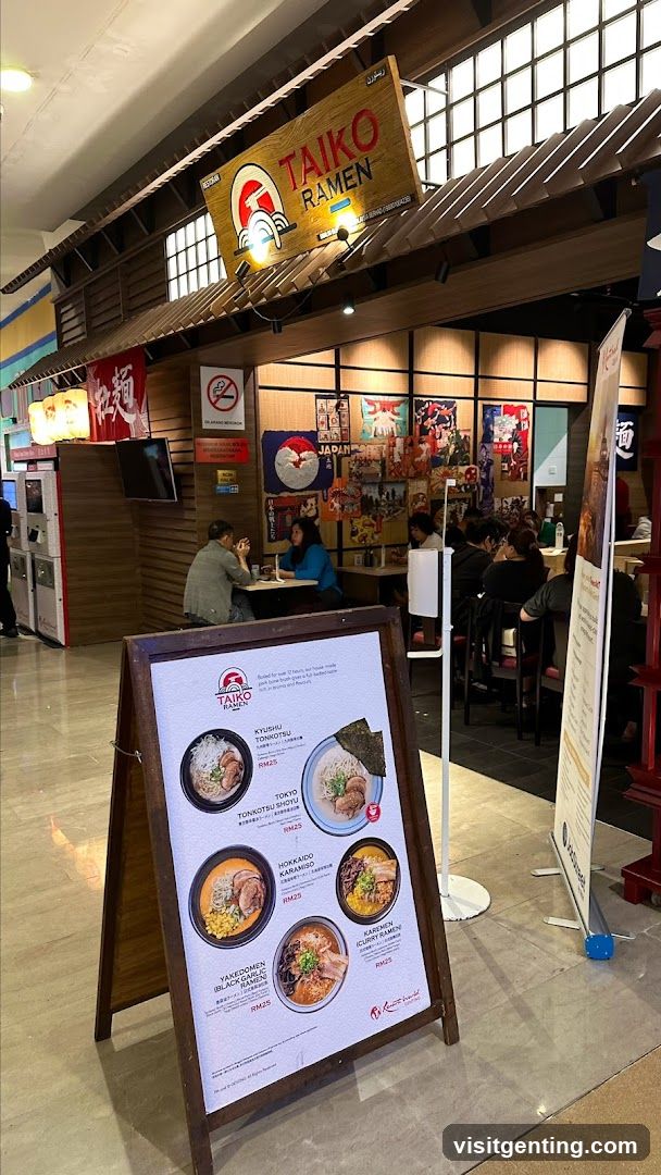 Taiko Ramen Menu Board