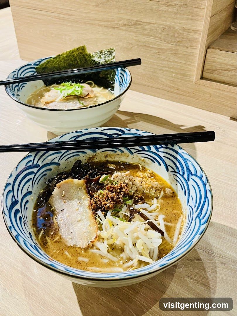 Two bowls of ramen