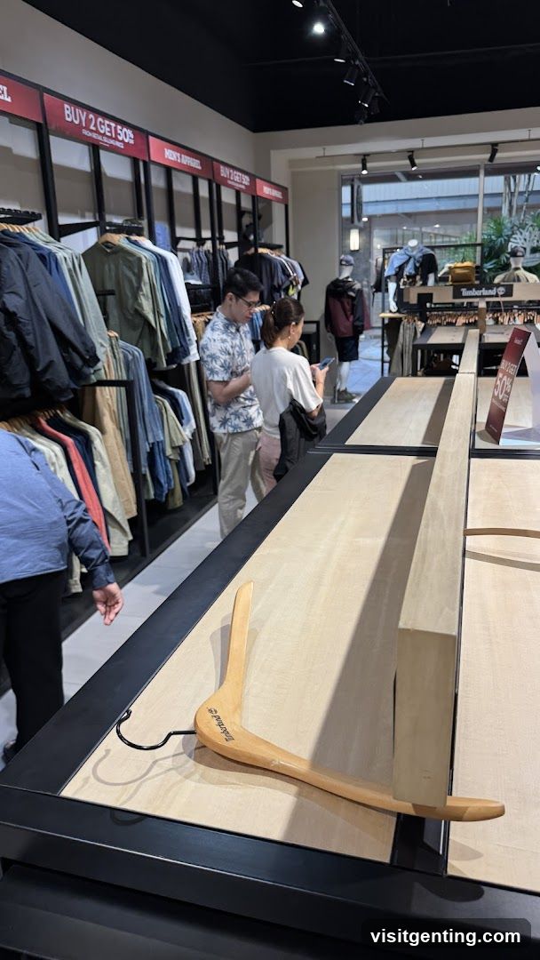 Clothing Store Interior with Sale Signs