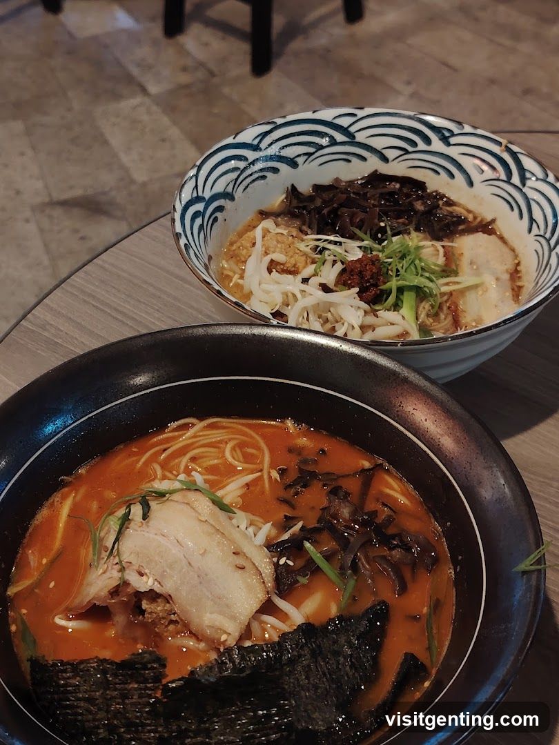 Two bowls of ramen