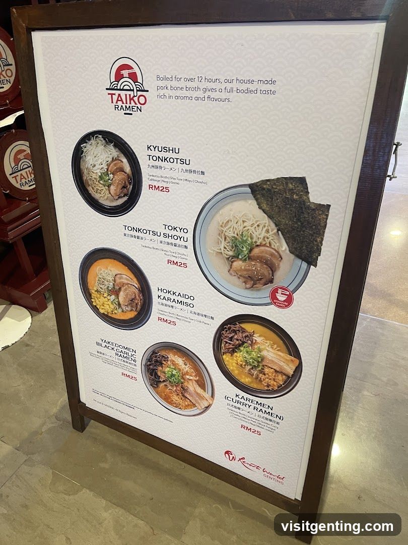 TAIKO RAMEN Menu