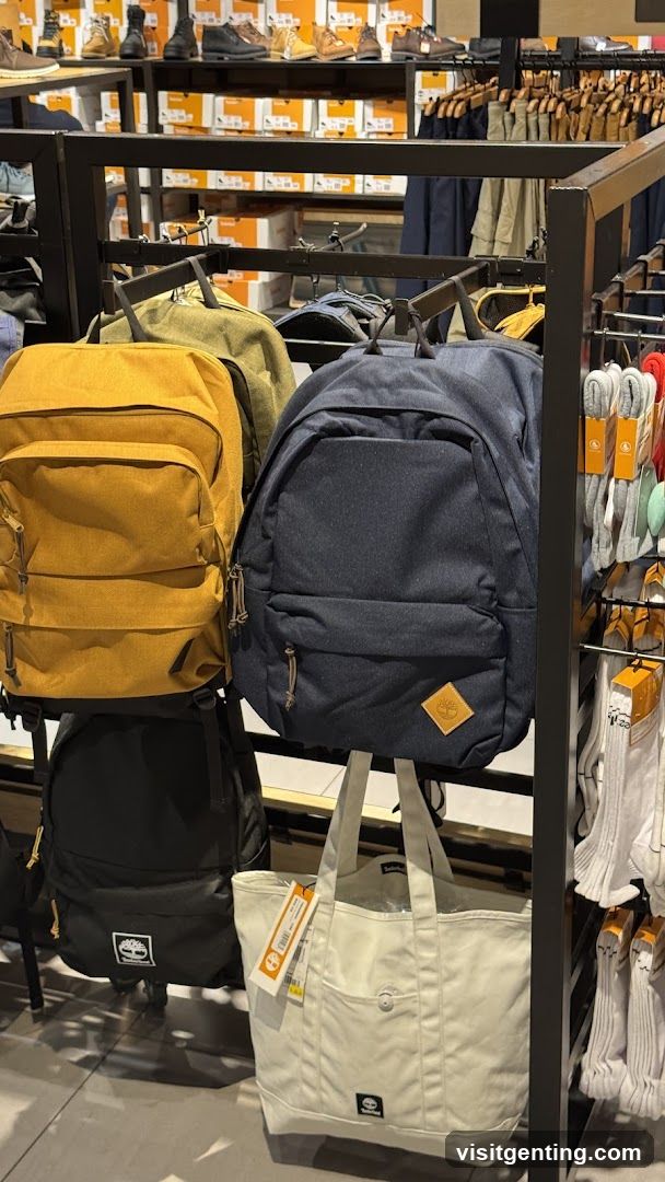 Backpacks and Tote Bag Display