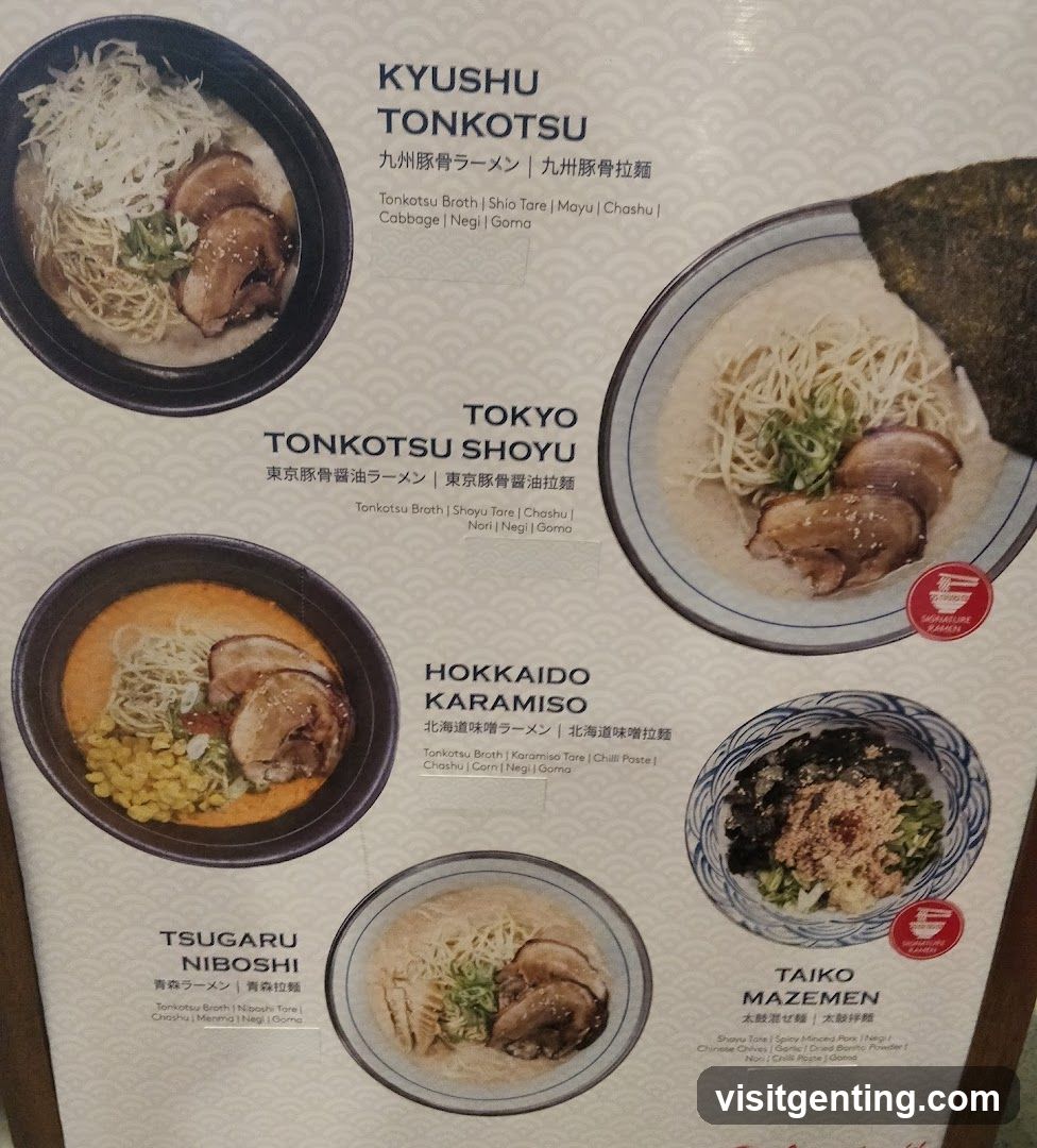 Ramen Menu