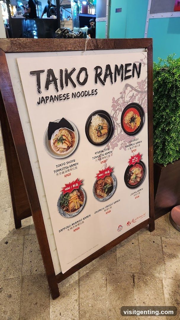 Taiko Ramen Menu