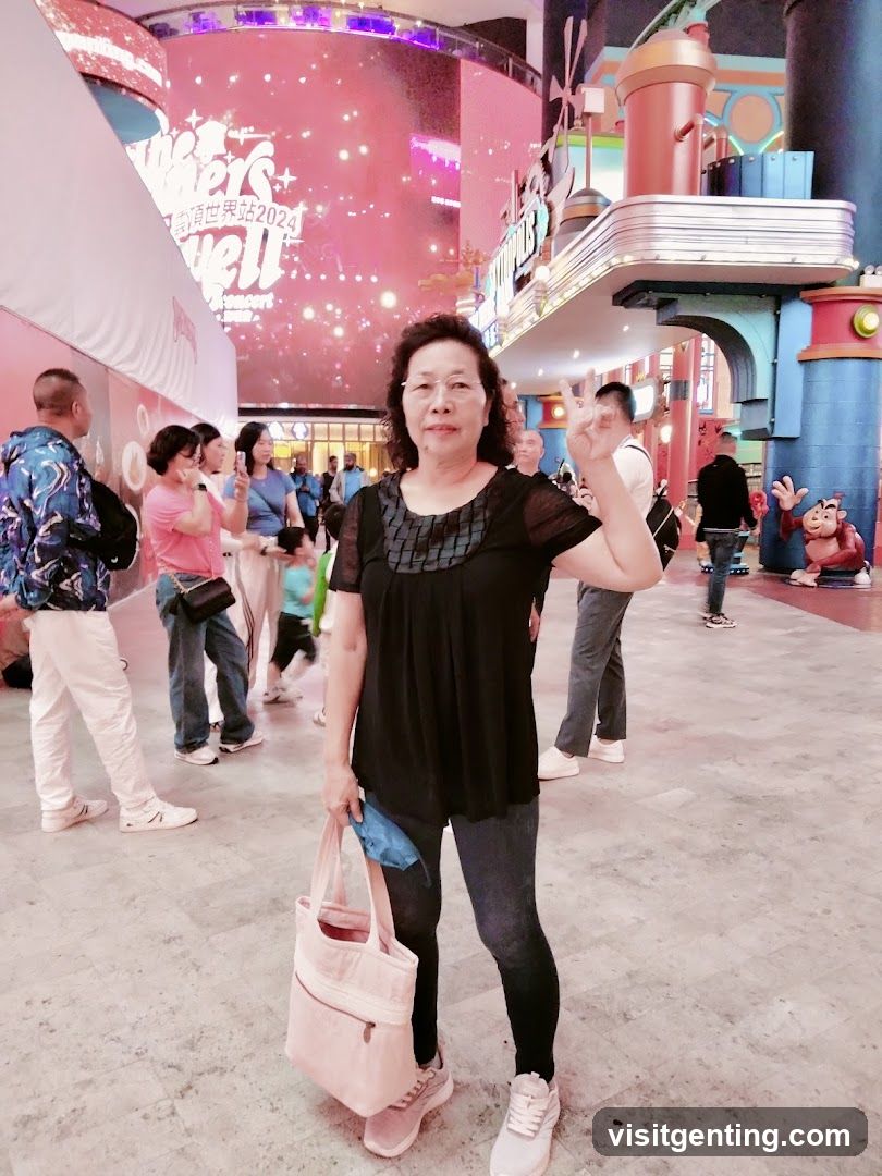 Woman Posing in an Indoor Entertainment Venue