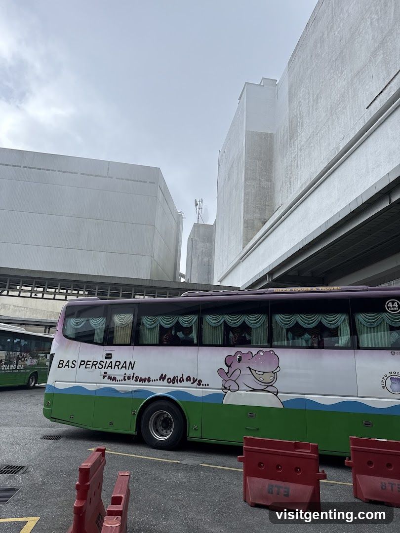 Tour Bus with Cartoon Hippo
