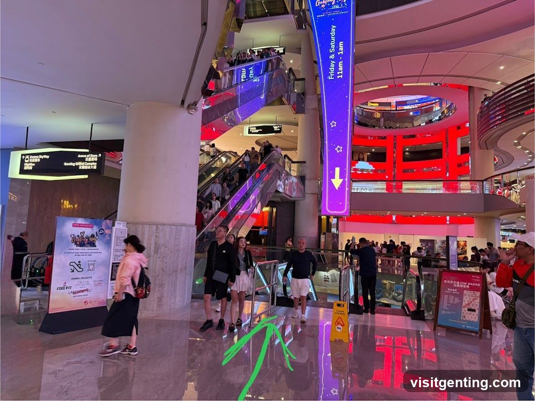 Indoor Shopping Mall with Escalators