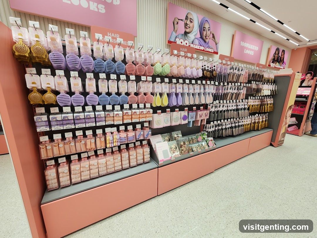 Cosmetics and Hair Accessories Display