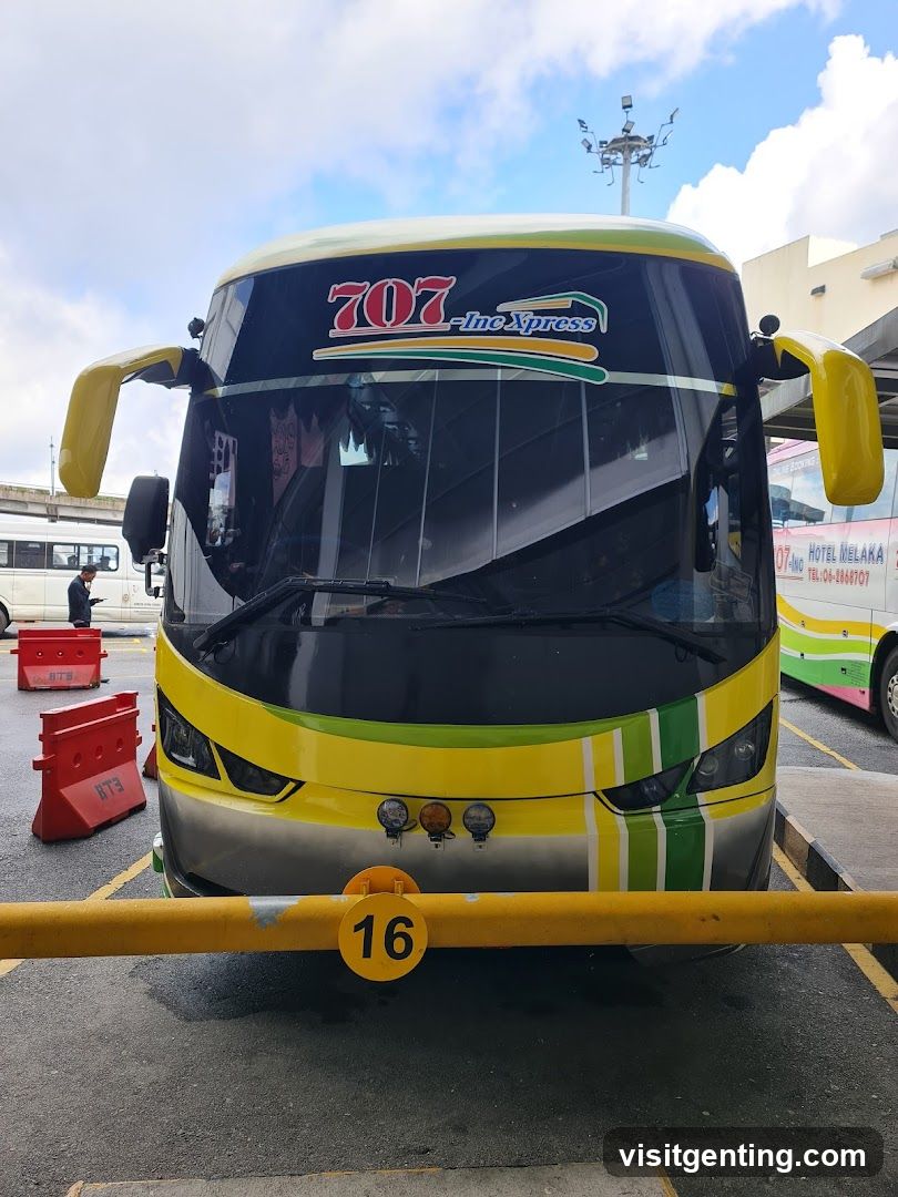 Bus with "707-ine Xpress" logo