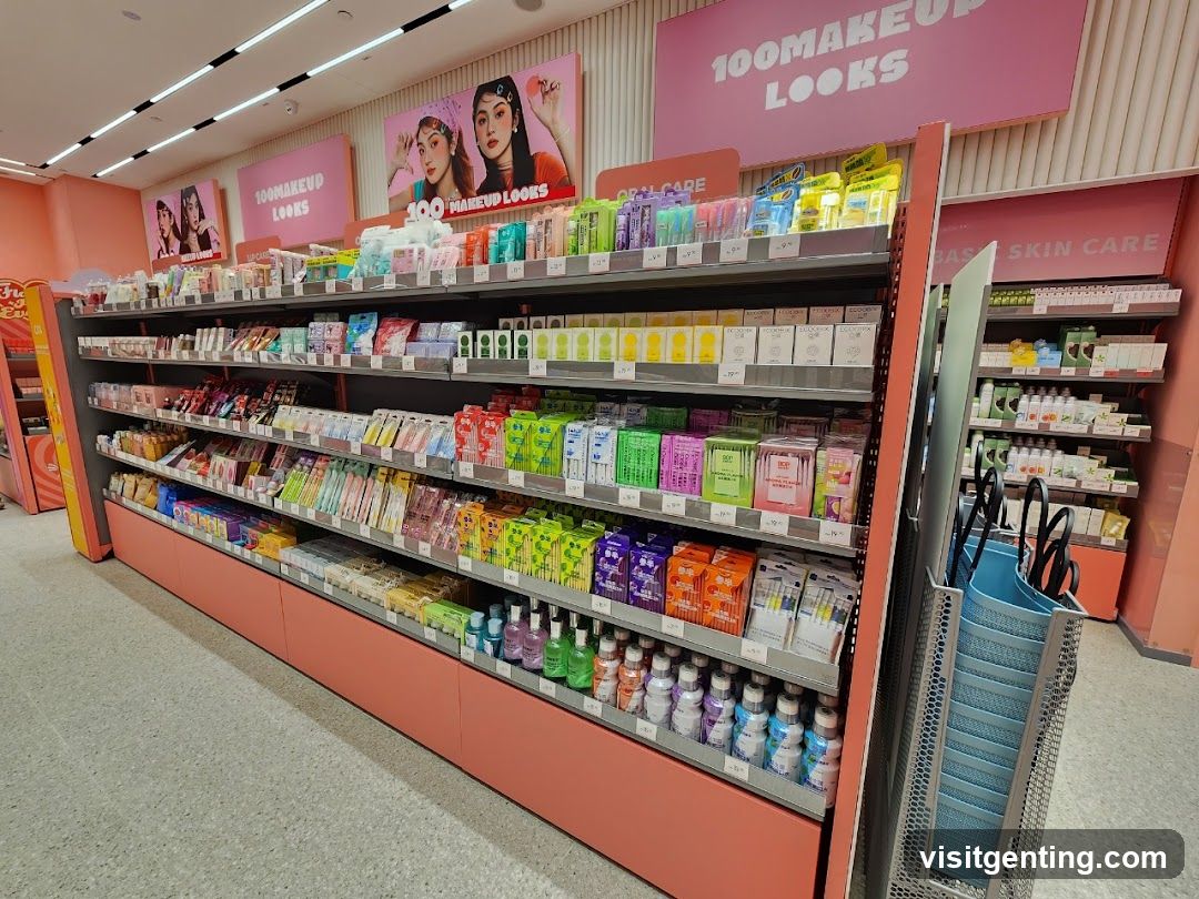 Cosmetics and Skincare Store Aisles