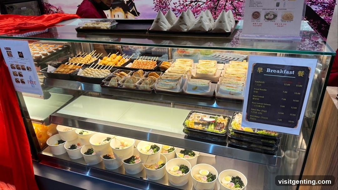 Food Display with Menu