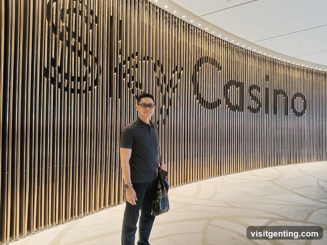 Man in front of a casino sign
