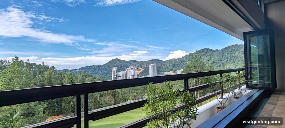 Balcony View of Golf Course and Mountains