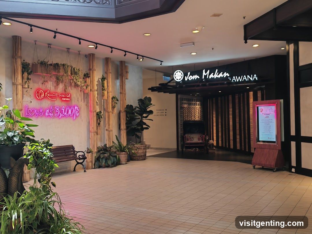 Restaurant Entrance with Neon Signage