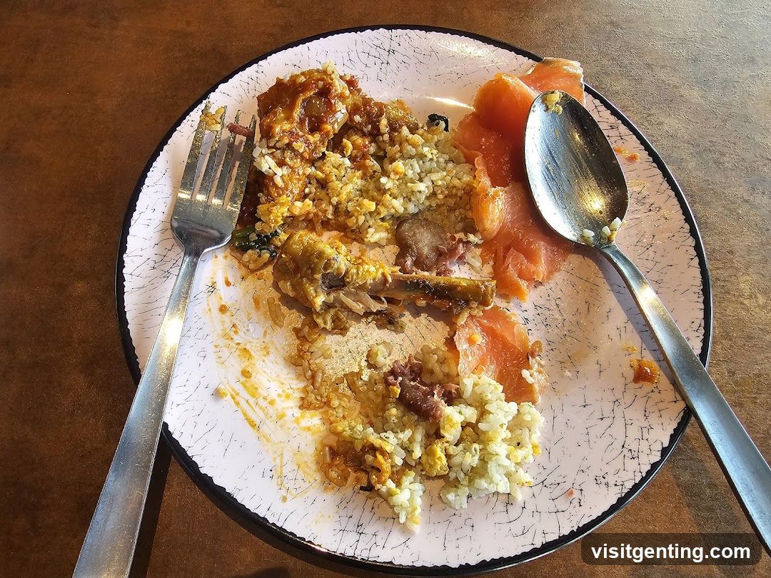 Leftover Meal on Plate