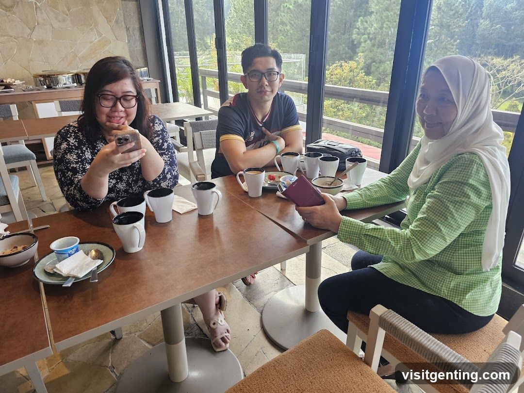 People at a table with coffee