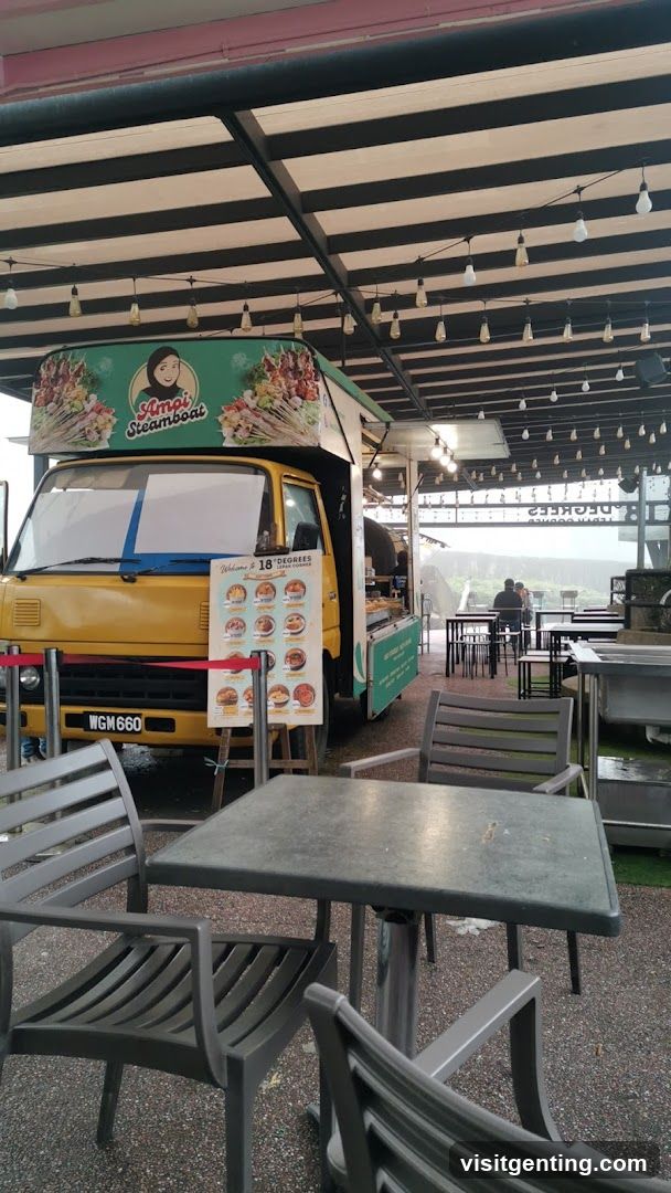 Food truck with outdoor seating
