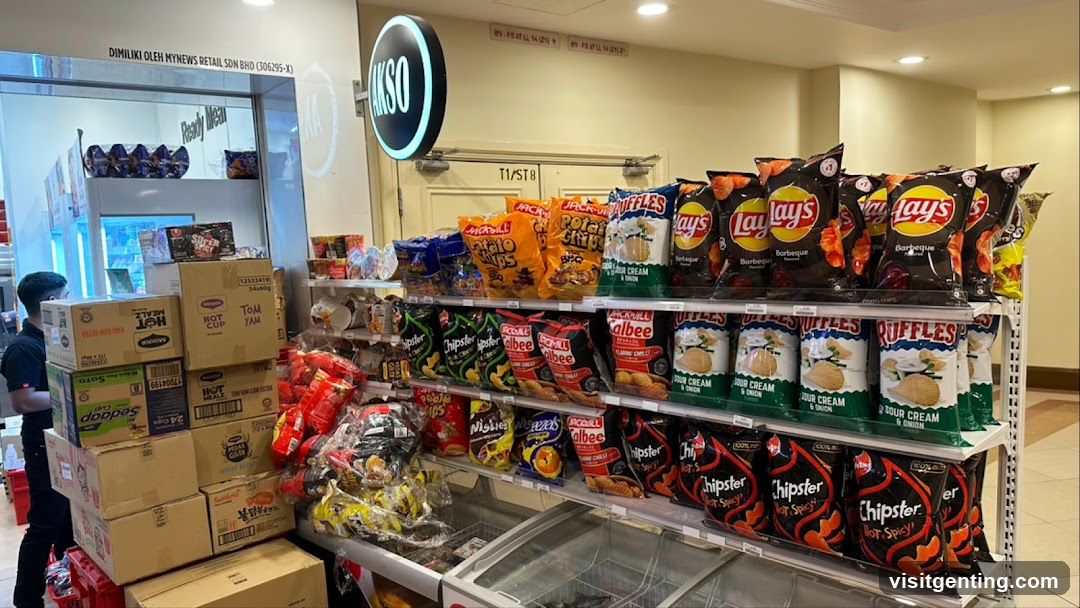 Snack Aisle in a Convenience Store