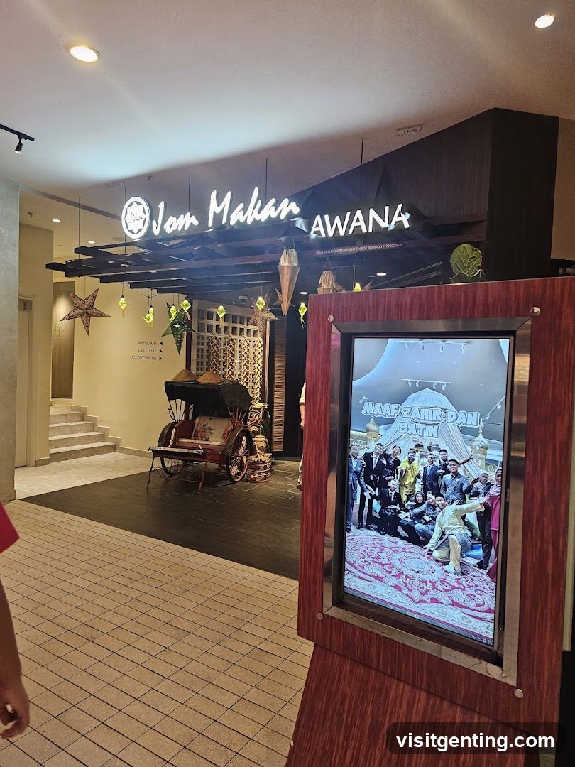 Restaurant Entrance with Display Screen