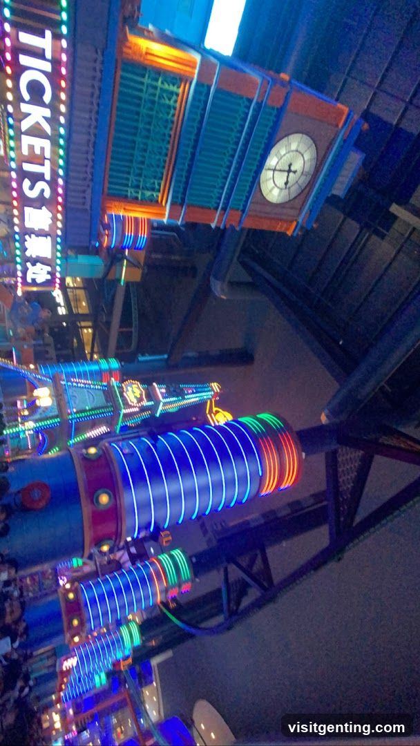 Amusement Park Interior at Night
