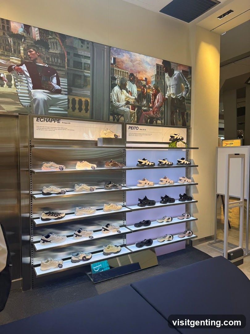 Shoe Display in Retail Store