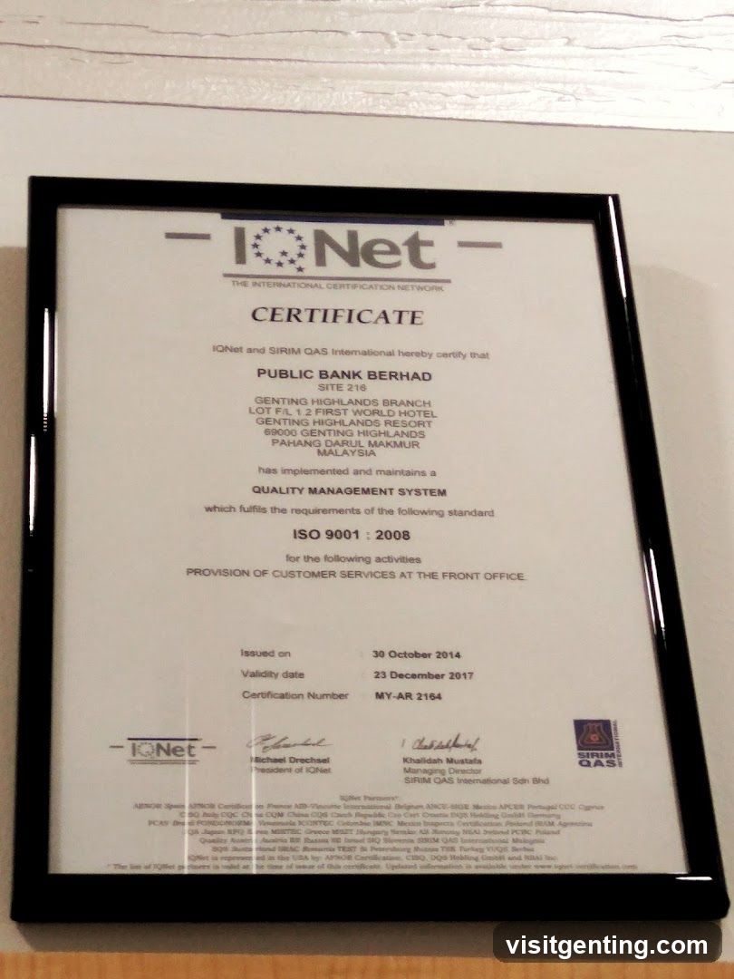 ISO 9001:2008 Quality Management System Certificate