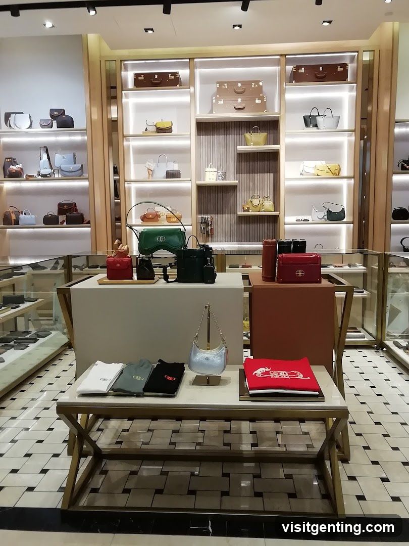 Interior of luxury goods store